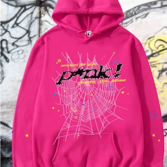 Vibrant Pink Graphic Hoodie - Picture 1 of 5